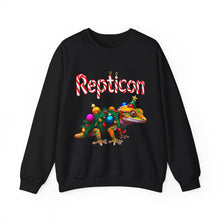 Load image into Gallery viewer, Repticon Unisex Heavy Blend™ Crewneck Sweatshirt w/ Crested Gecko Santa
