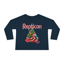 Load image into Gallery viewer, Repticon Toddler Long Sleeve Tee w/ Candy Cane Christmas Tree

