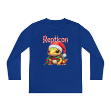 Load image into Gallery viewer, Repticon Youth Long Sleeve Competitor Tee w/ Amphibian Santa
