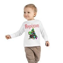 Load image into Gallery viewer, Repticon Toddler Long Sleeve Tee w/ Gecko Christmas Tree
