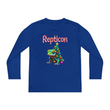 Load image into Gallery viewer, Repticon Youth Long Sleeve Competitor Tee w/ Gecko Christmas Tree
