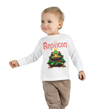 Load image into Gallery viewer, Repticon Toddler Long Sleeve Tee w/ Toad Christmas Tree
