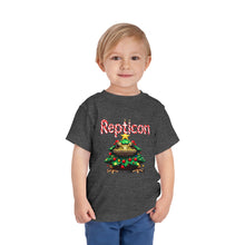 Load image into Gallery viewer, Repticon Toddler Short Sleeve Tee w/ Toad Christmas Tree
