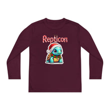 Load image into Gallery viewer, Repticon Youth Long Sleeve Competitor Tee w/ Tortoise Santa
