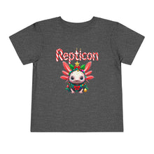 Load image into Gallery viewer, Repticon Toddler Short Sleeve Tee w/ Axolotl Christmas Tree
