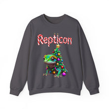Load image into Gallery viewer, Repticon Unisex Heavy Blend™ Crewneck Sweatshirt w/ Crested Gecko Christmas Tree

