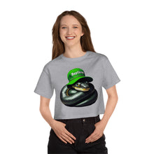 Load image into Gallery viewer, Repticon Champion Women&#39;s Heritage Cropped T-Shirt w/ Black Snake
