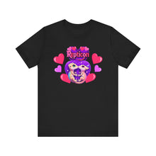 Load image into Gallery viewer, Repticon Unisex Jersey Short Sleeve Tee w/ Valentine Crested Geckos
