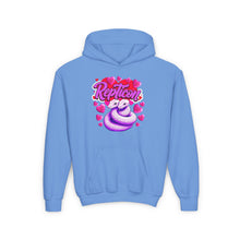 Load image into Gallery viewer, Repticon Youth Heavy Blend Hooded Sweatshirt w/ Valentine Snakes
