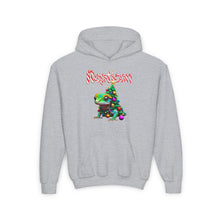 Load image into Gallery viewer, Repticon Youth Heavy Blend Hooded Sweatshirt w/ Gecko Christmas Tree
