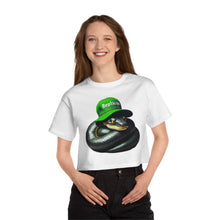 Load image into Gallery viewer, Repticon Champion Women&#39;s Heritage Cropped T-Shirt w/ Black Snake
