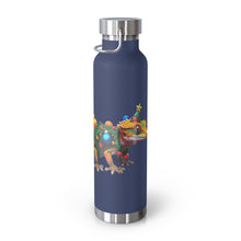 Load image into Gallery viewer, Repticon Copper Vacuum Insulated Bottle, 22oz w/ Crested Gecko Christmas Tree
