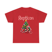 Load image into Gallery viewer, Repticon Unisex Heavy Cotton Tee w/ Candy Cane Christmas Tree
