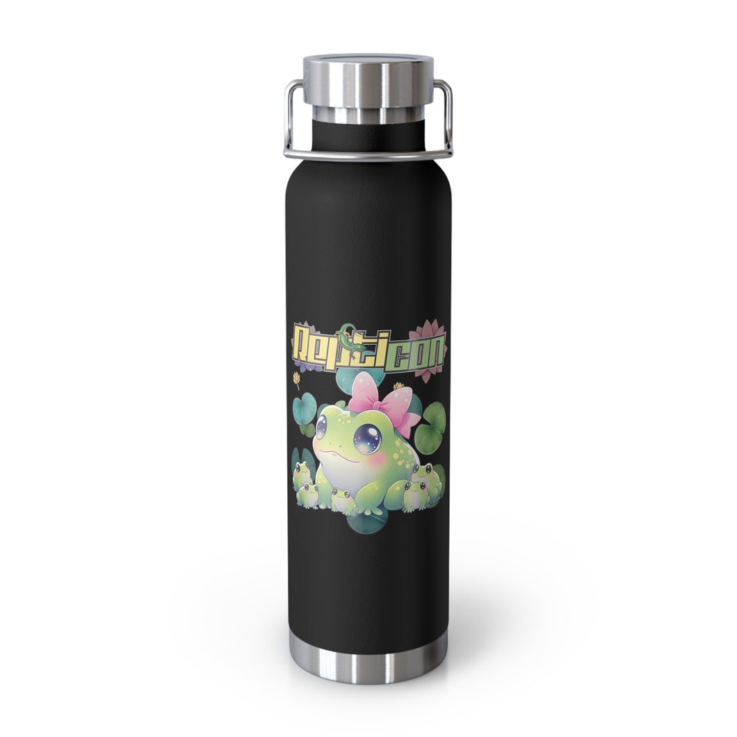 Repticon Copper Vacuum Insulated Bottle, 22oz w/ Frogs