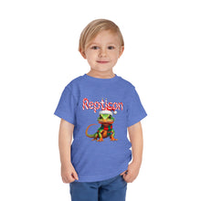 Load image into Gallery viewer, Repticon Toddler Short Sleeve Tee w/ Lizard Santa
