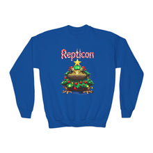 Load image into Gallery viewer, Repticon Youth Crewneck Sweatshirt w/ Toad Christmas Tree
