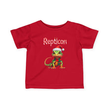 Load image into Gallery viewer, Repticon Infant Fine Jersey Tee w/ Lizard Santa
