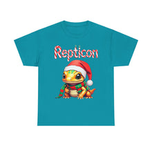 Load image into Gallery viewer, Repticon Unisex Heavy Cotton Tee w/ Amphibian Santa
