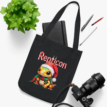 Load image into Gallery viewer, Repticon Organic Canvas Tote Bag w/ Amphibian Santa
