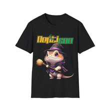 Load image into Gallery viewer, Repticon Unisex Softstyle T-Shirt w/ Bearded Dragon Witch
