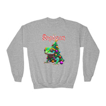 Load image into Gallery viewer, Repticon Youth Crewneck Sweatshirt w/ Gecko Christmas Tree
