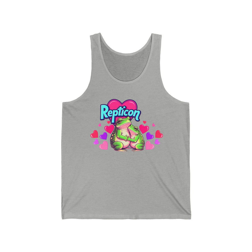 Repticon Unisex Jersey Tank w/ Valentine Frogs