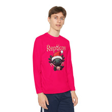 Load image into Gallery viewer, Repticon Youth Long Sleeve Competitor Tee w/ Axolotl Santa
