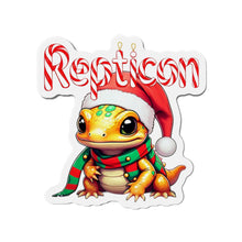 Load image into Gallery viewer, Repticon Die-Cut Magnets w/ Amphibian Santa
