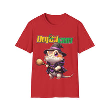 Load image into Gallery viewer, Repticon Unisex Softstyle T-Shirt w/ Bearded Dragon Witch
