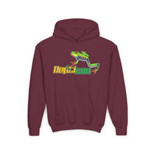 Load image into Gallery viewer, Repticon Youth Heavy Blend Hooded Sweatshirt w/ Red Eyed Tree Frog
