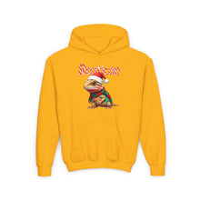 Load image into Gallery viewer, Repticon Youth Heavy Blend Hooded Sweatshirt w/ Bearded Dragon Santa
