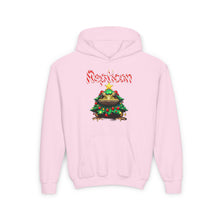 Load image into Gallery viewer, Repticon Youth Heavy Blend Hooded Sweatshirt w/ Toad Christmas Tree
