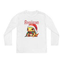 Load image into Gallery viewer, Repticon Youth Long Sleeve Competitor Tee w/ Amphibian Santa
