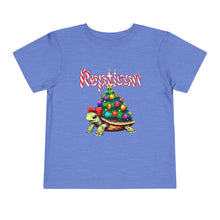 Load image into Gallery viewer, Repticon Toddler Short Sleeve Tee w/ Tortoise Christmas Tree
