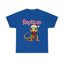 Load image into Gallery viewer, Repticon Unisex Heavy Cotton Tee w/ Lizard Santa
