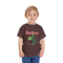 Load image into Gallery viewer, Repticon Toddler Short Sleeve Tee w/ Gecko Christmas Tree
