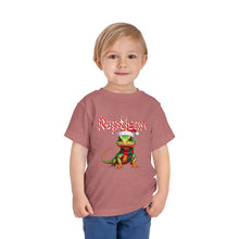 Load image into Gallery viewer, Repticon Toddler Short Sleeve Tee w/ Lizard Santa
