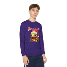 Load image into Gallery viewer, Repticon Youth Long Sleeve Competitor Tee w/ Amphibian Santa
