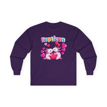 Load image into Gallery viewer, Repticon Unisex Ultra Cotton Long Sleeve Tee w/ Valentine Axolotls
