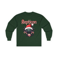 Load image into Gallery viewer, Repticon Unisex Ultra Cotton Long Sleeve Tee w/ Axolotl Santa
