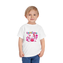 Load image into Gallery viewer, Repticon Toddler Short Sleeve Tee w/ Valentine Axolotls
