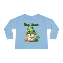 Load image into Gallery viewer, Repticon Toddler Long Sleeve Tee w/ Axolotl

