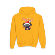 Load image into Gallery viewer, Repticon Youth Heavy Blend Hooded Sweatshirt w/ Axolotl Santa
