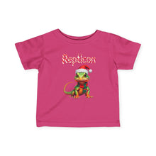 Load image into Gallery viewer, Repticon Infant Fine Jersey Tee w/ Lizard Santa
