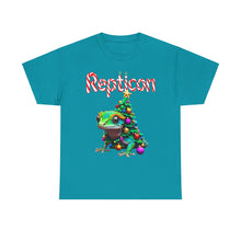 Load image into Gallery viewer, Repticon Unisex Heavy Cotton Tee w/ Gecko Christmas Tree
