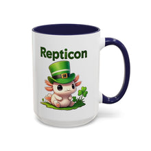 Load image into Gallery viewer, Repticon Accent Coffee Mug w/ Axolotl
