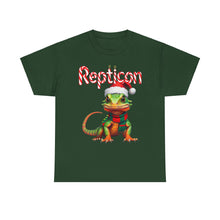 Load image into Gallery viewer, Repticon Unisex Heavy Cotton Tee w/ Lizard Santa
