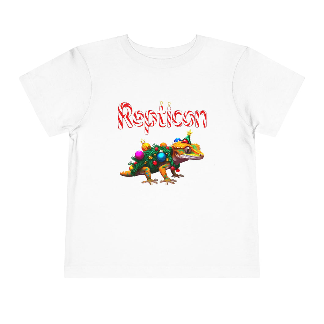 Repticon Toddler Short Sleeve Tee w/ Crested Gecko Christmas Tree