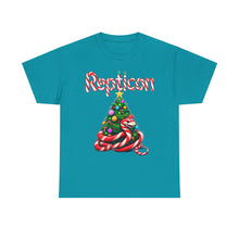 Load image into Gallery viewer, Repticon Unisex Heavy Cotton Tee w/ Candy Cane Christmas Tree
