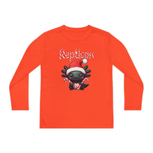 Load image into Gallery viewer, Repticon Youth Long Sleeve Competitor Tee w/ Axolotl Santa
